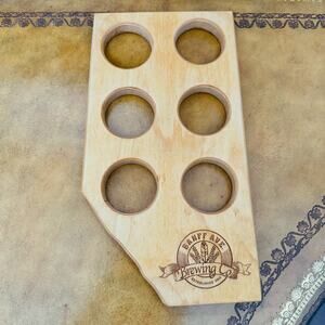 Banff Ave Brewing Pub Canada Mountain Vibes Craft Beers Wood Paddle Glass Holder